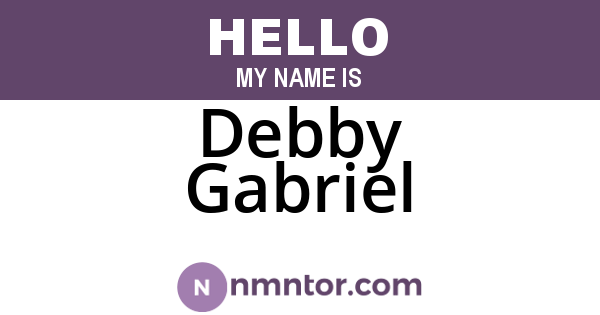 Debby Gabriel