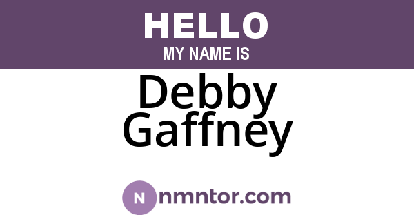 Debby Gaffney