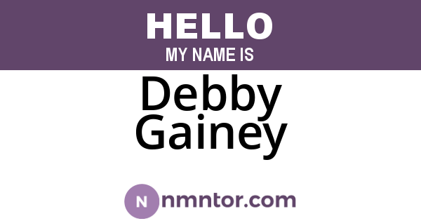 Debby Gainey