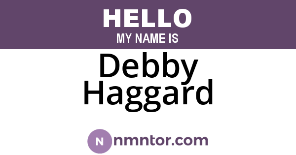 Debby Haggard