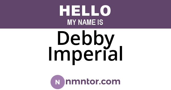 Debby Imperial