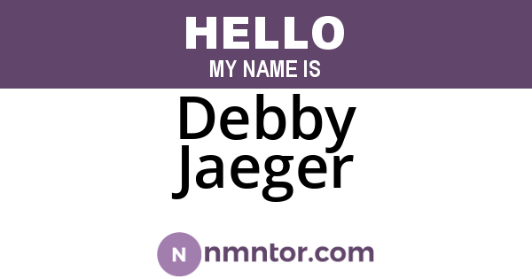 Debby Jaeger