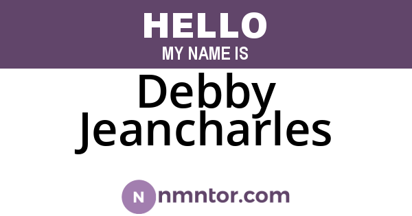 Debby Jeancharles