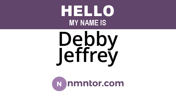 Debby Jeffrey