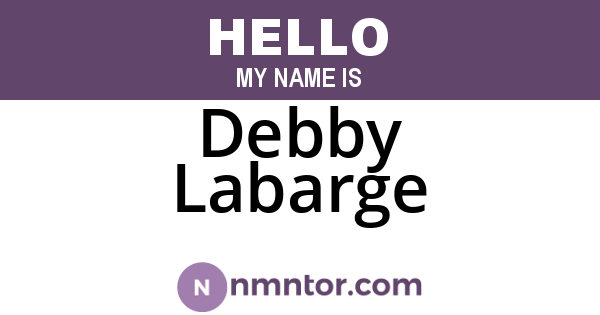 Debby Labarge