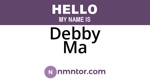 Debby Ma