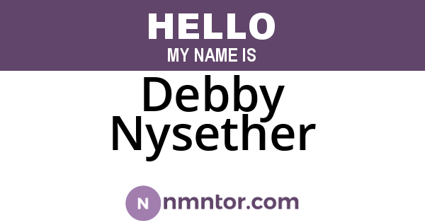 Debby Nysether