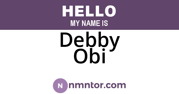 Debby Obi