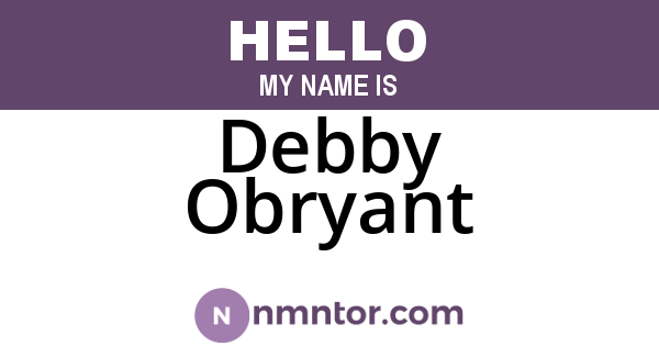 Debby Obryant