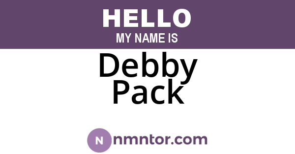 Debby Pack