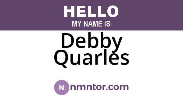 Debby Quarles