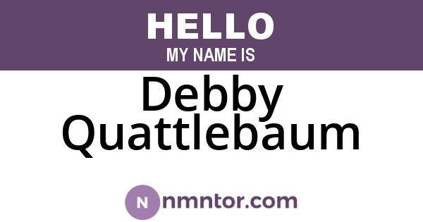 Debby Quattlebaum