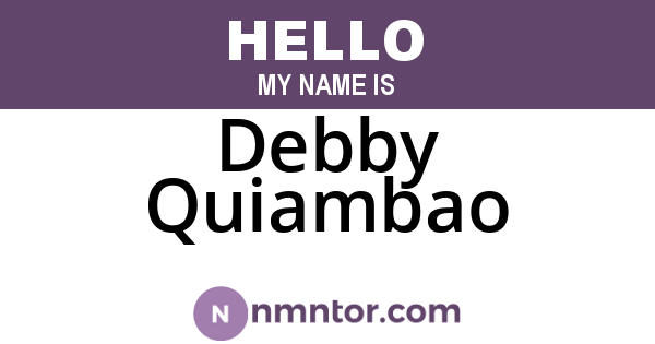 Debby Quiambao