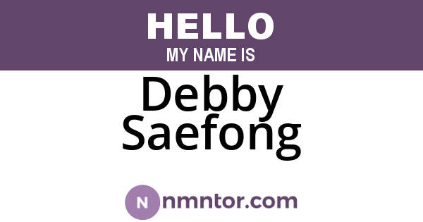 Debby Saefong