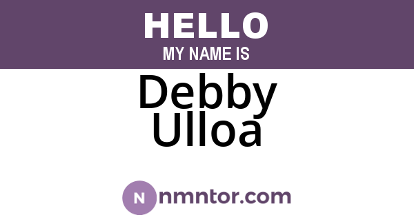Debby Ulloa