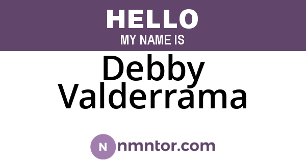 Debby Valderrama