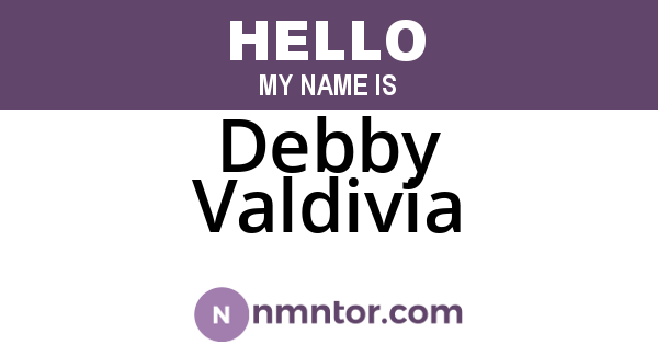 Debby Valdivia