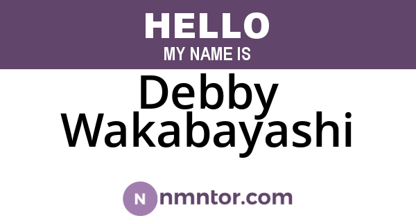 Debby Wakabayashi