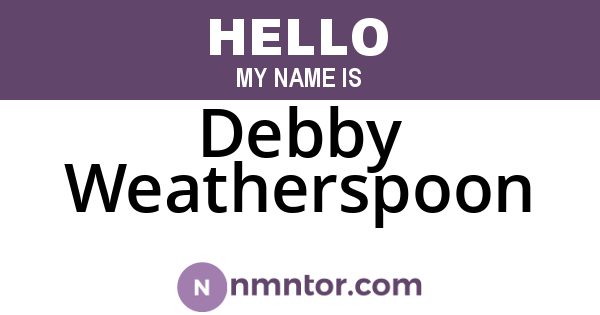 Debby Weatherspoon