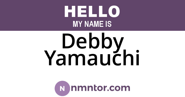 Debby Yamauchi