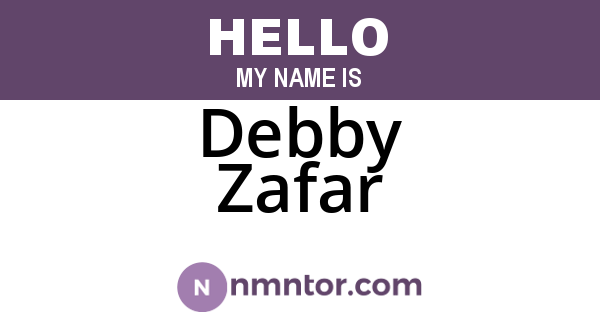 Debby Zafar