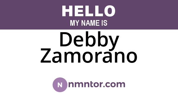 Debby Zamorano
