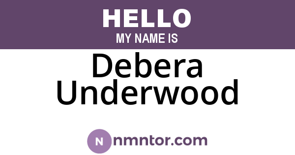 Debera Underwood