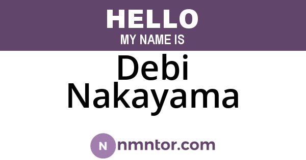 Debi Nakayama