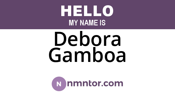 Debora Gamboa