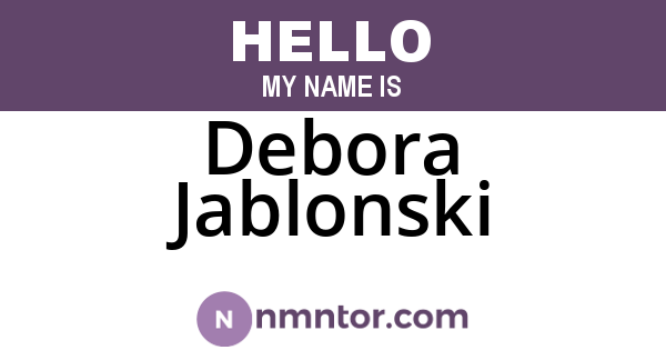 Debora Jablonski