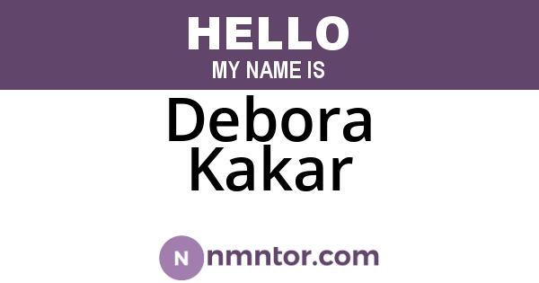 Debora Kakar