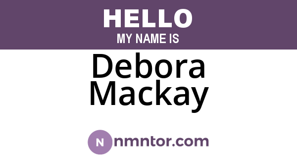 Debora Mackay