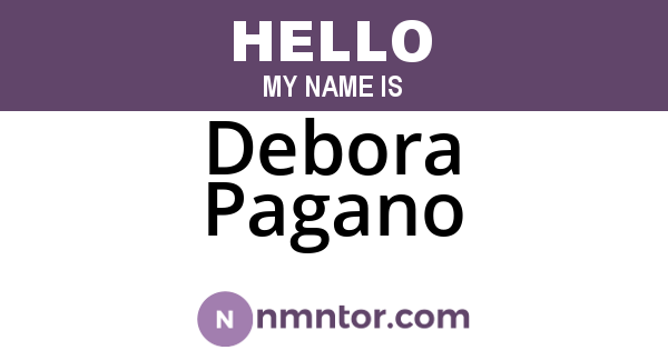 Debora Pagano
