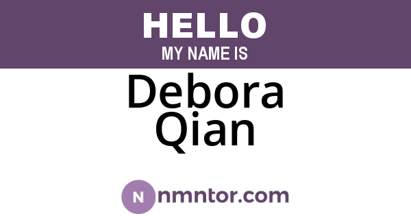 Debora Qian