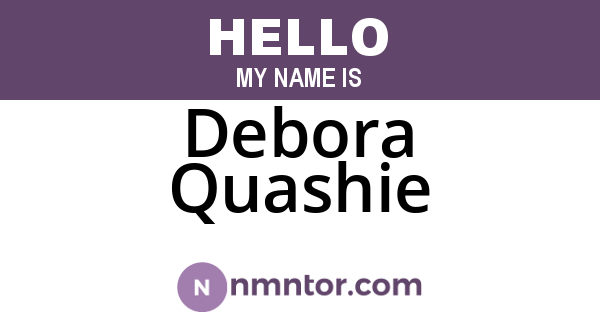 Debora Quashie