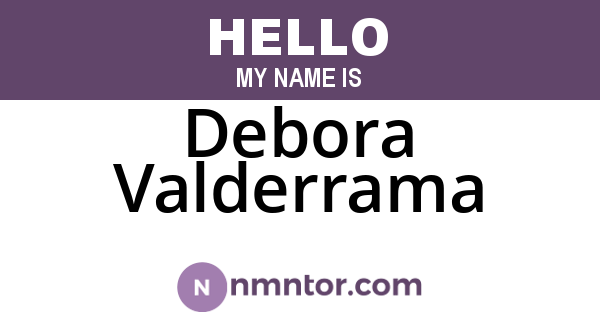 Debora Valderrama