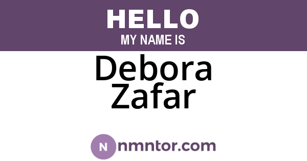 Debora Zafar