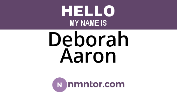 Deborah Aaron