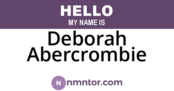 Deborah Abercrombie