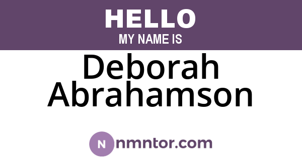 Deborah Abrahamson