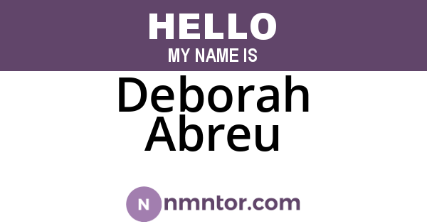 Deborah Abreu