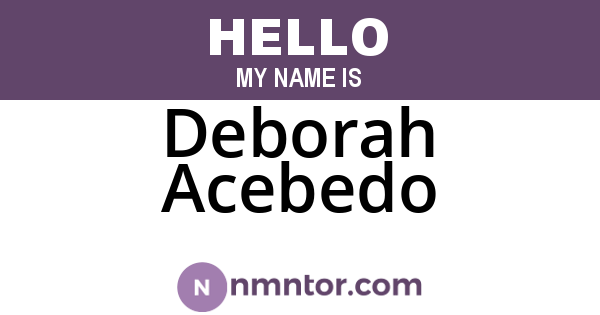 Deborah Acebedo