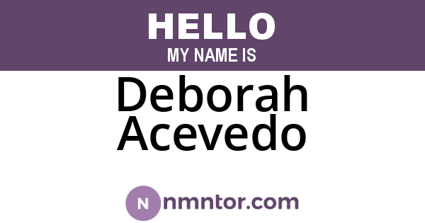 Deborah Acevedo