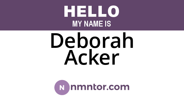 Deborah Acker