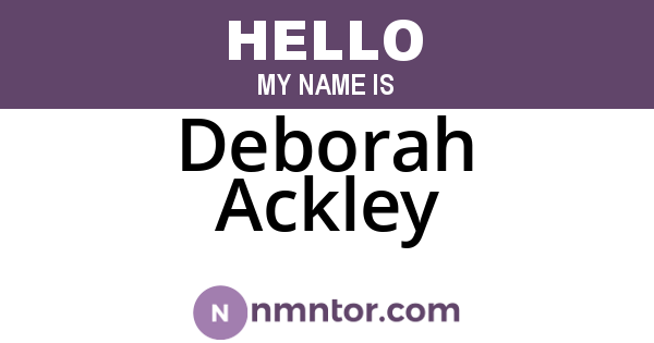 Deborah Ackley
