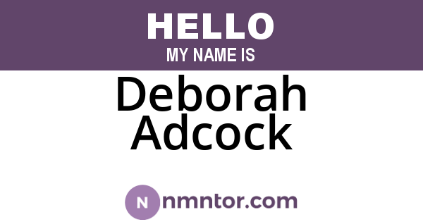 Deborah Adcock