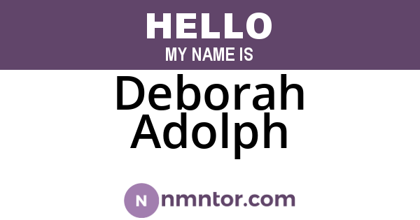 Deborah Adolph