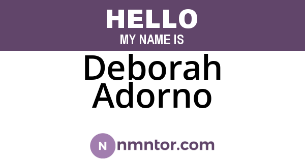 Deborah Adorno