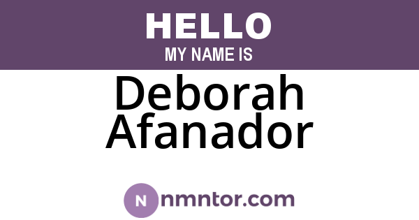 Deborah Afanador