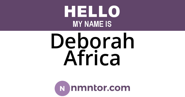 Deborah Africa